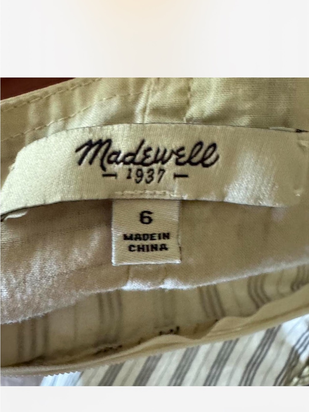 Madewell Cream and Gray Striped Midi Pinafore - Picture 8 of 8